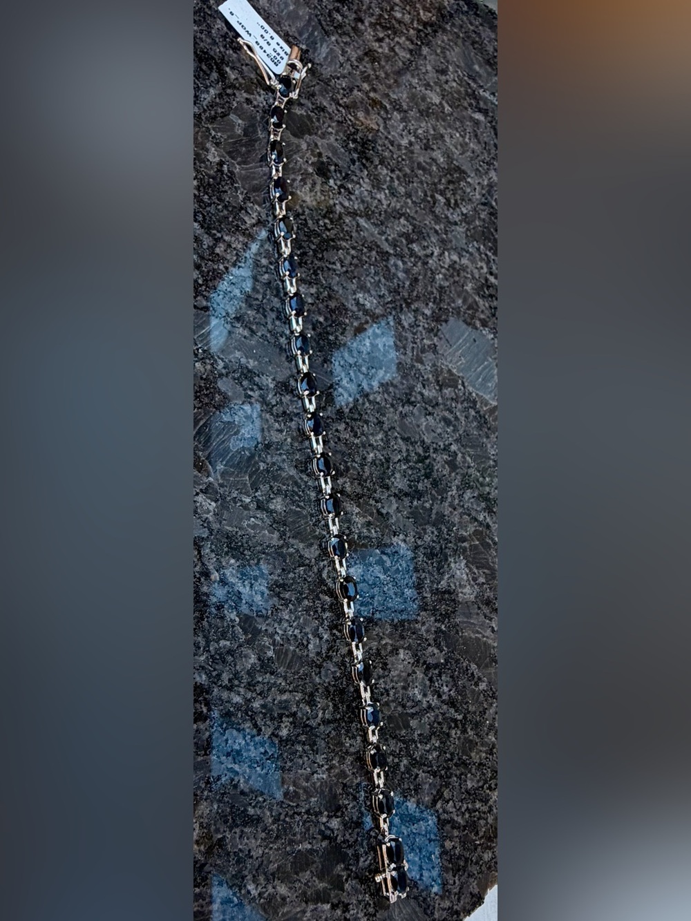 12.65 CTW Black Sapphire Sterling Silver 8” Tennis Bracelet - Picture 14 of 16